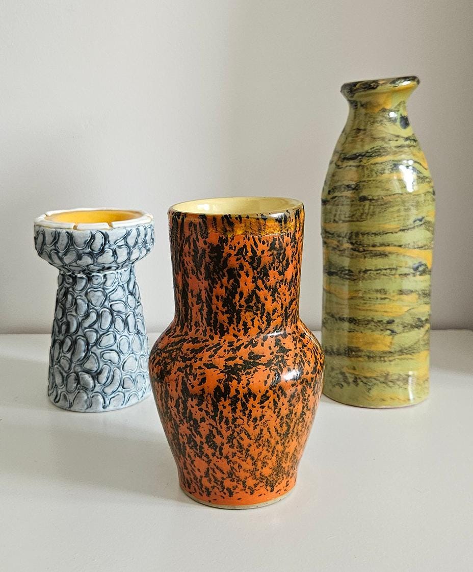 Mid-Century Hungarian Tofej Ceramic Vase