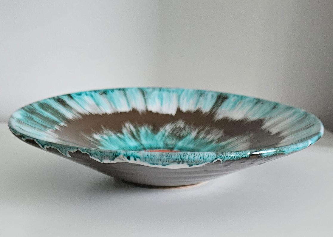 Mid-Century Hungarian Studio Pottery Wall Plate