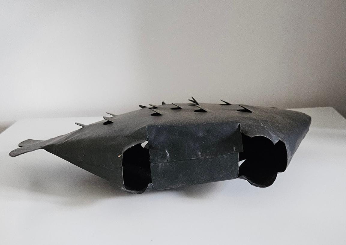 Vintage Metal Fish Candle Lantern