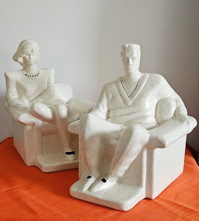 Vintage Art Deco Style Ceramic Figurines