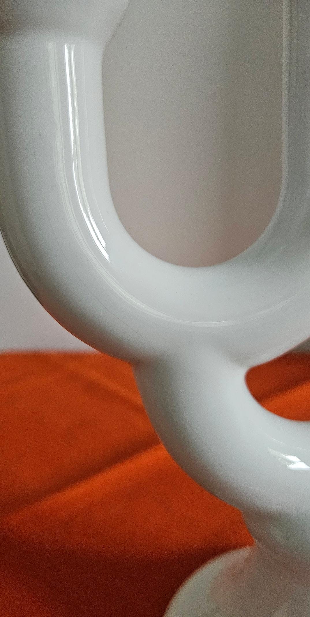 Vintage White Ceramic Three-Arm Candelabra