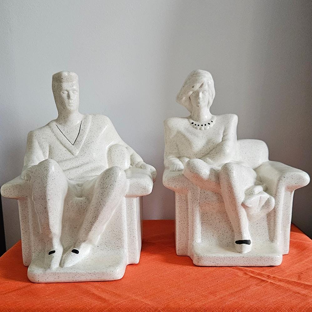 Vintage Art Deco Style Ceramic Figurines