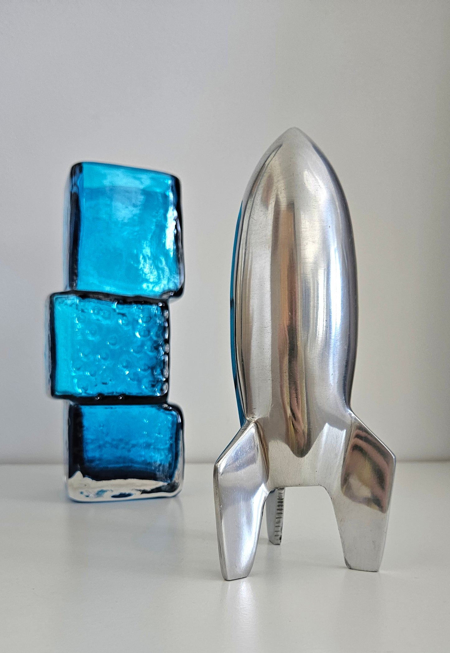 Rare Mid-Century Vintage Space Age Aluminium Rocket, Spaceship