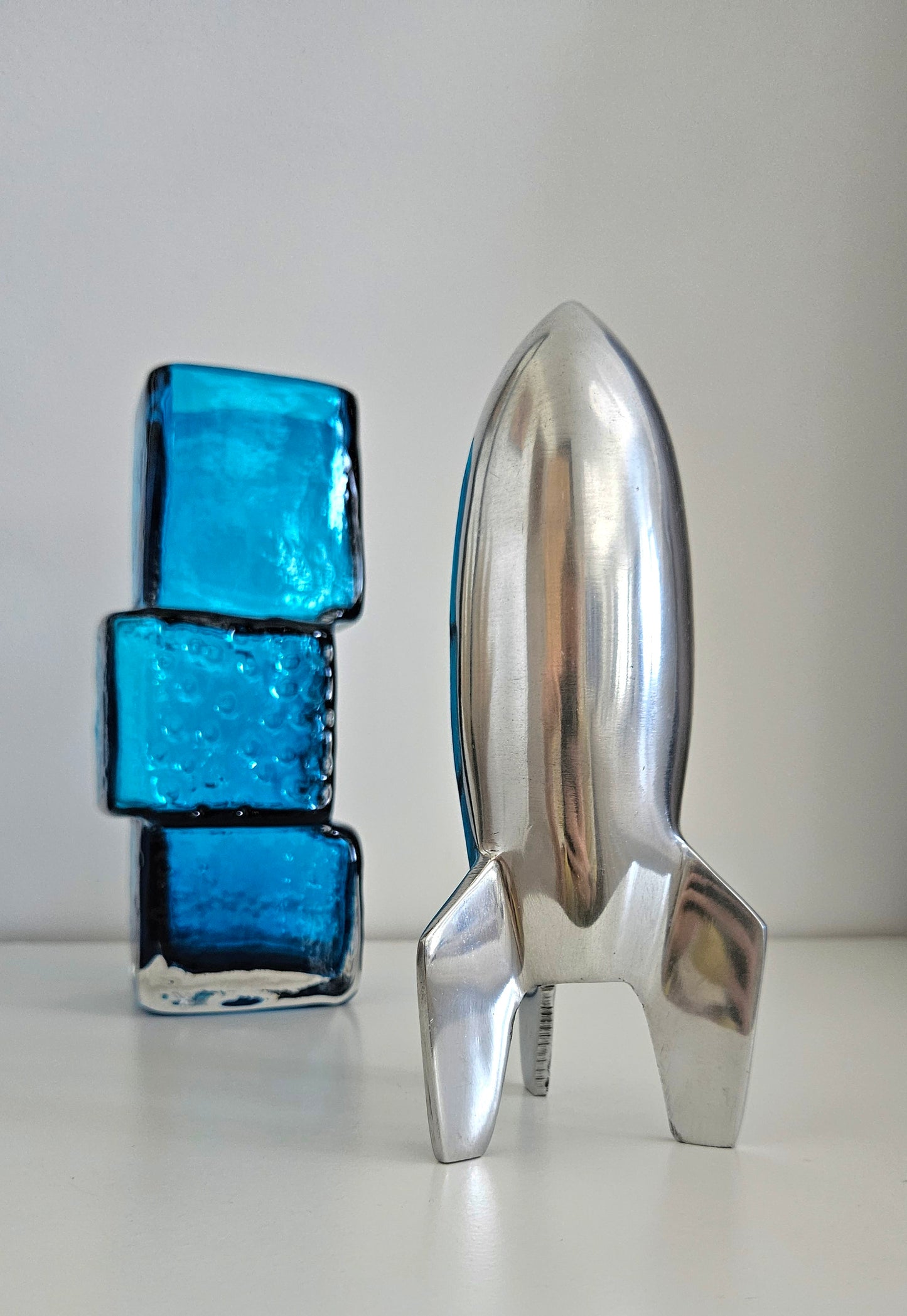 Rare Mid-Century Vintage Space Age Aluminium Rocket, Spaceship