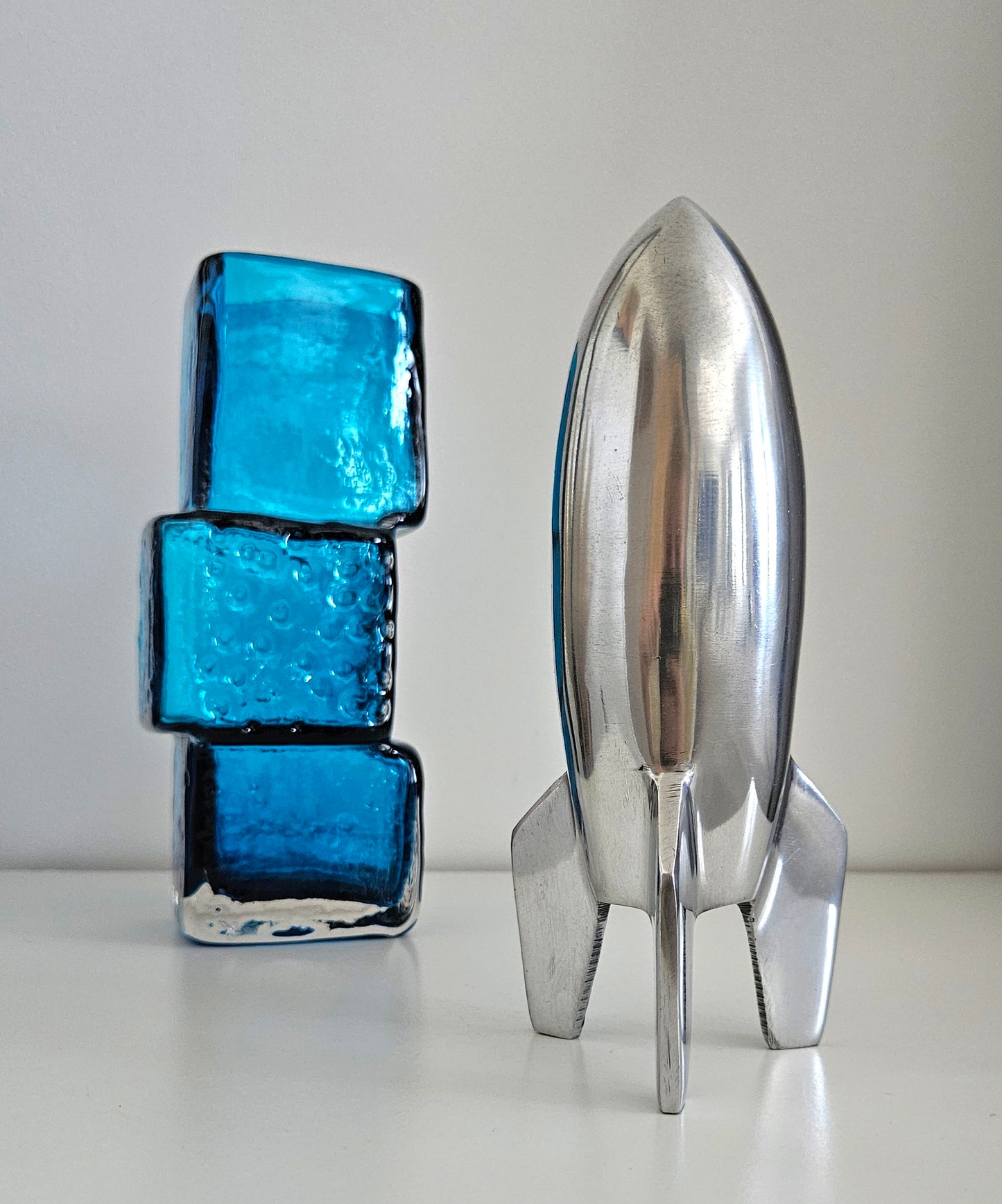 Rare Mid-Century Vintage Space Age Aluminium Rocket, Spaceship