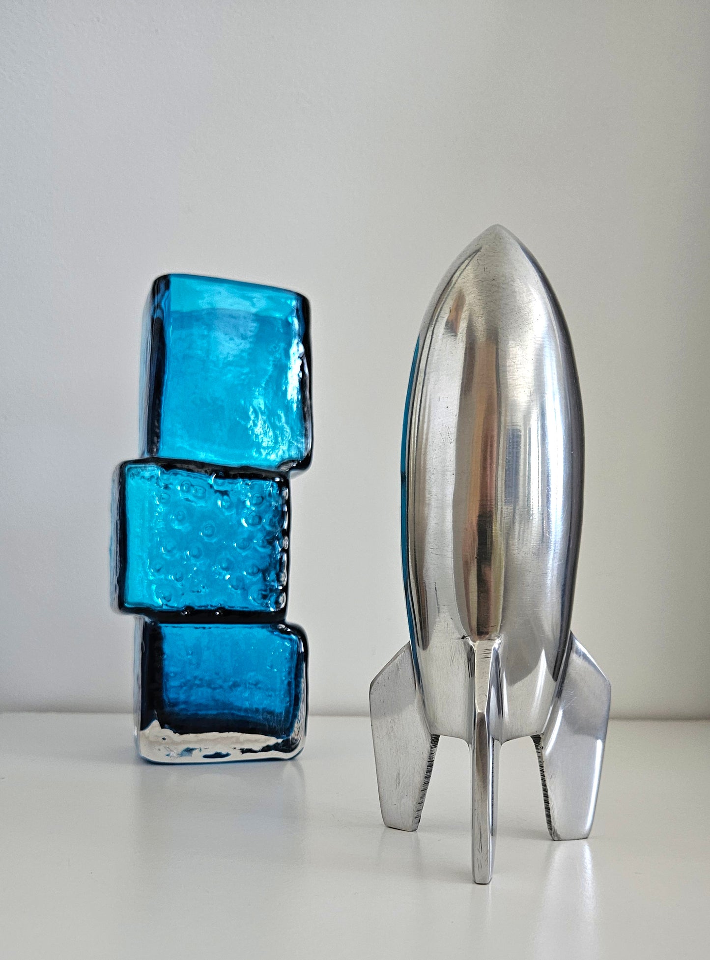 Rare Mid-Century Vintage Space Age Aluminium Rocket, Spaceship