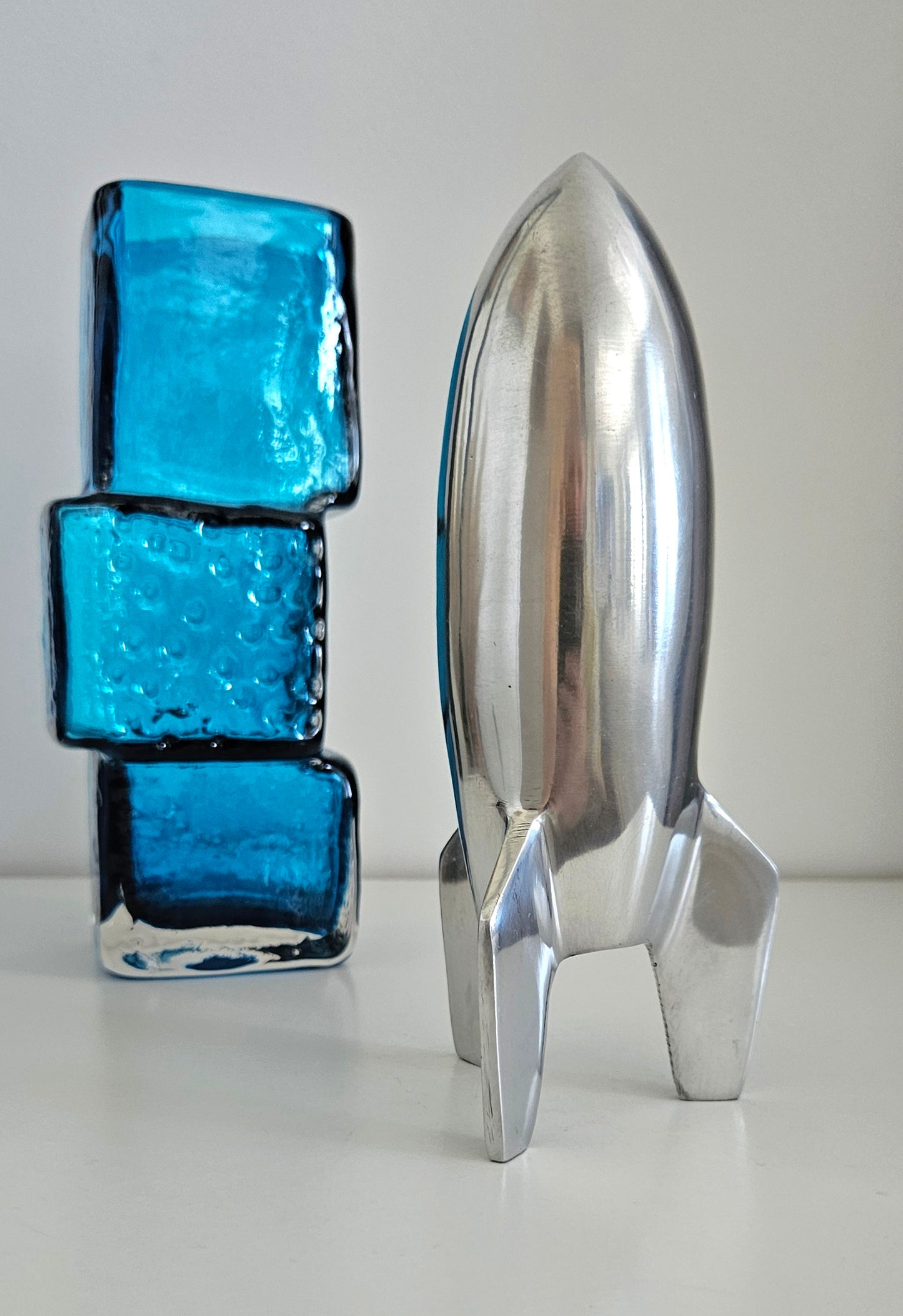 Rare Mid-Century Vintage Space Age Aluminium Rocket, Spaceship