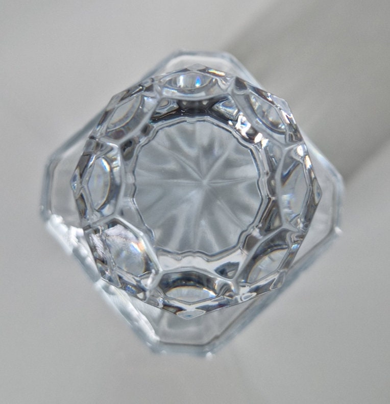 Mid-Century Lead Crystal Glass Decanter With Stopper