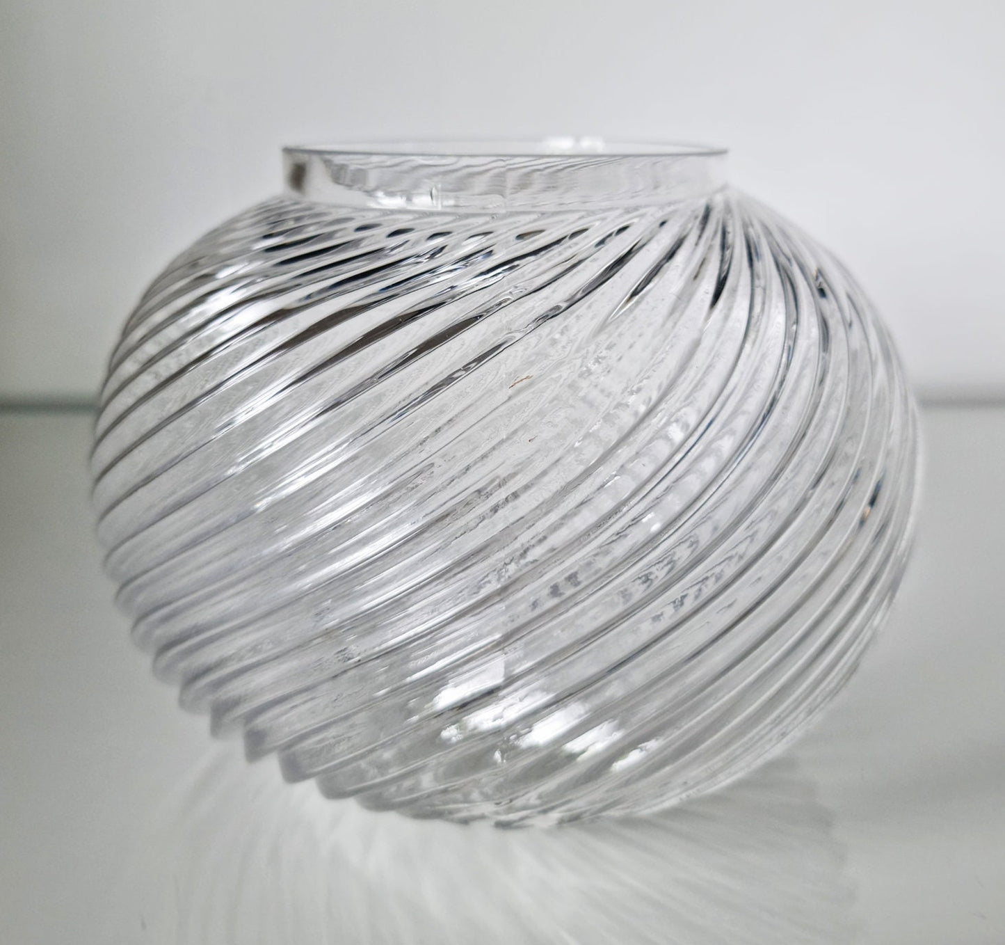 Vintage Swirled Glass Jar/Bowl