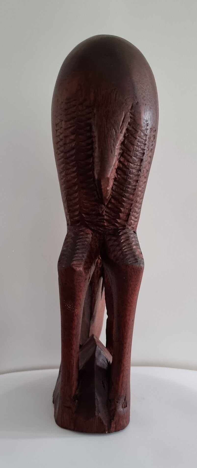 Mid- Century Modern Carved Mahogany Wood Deer