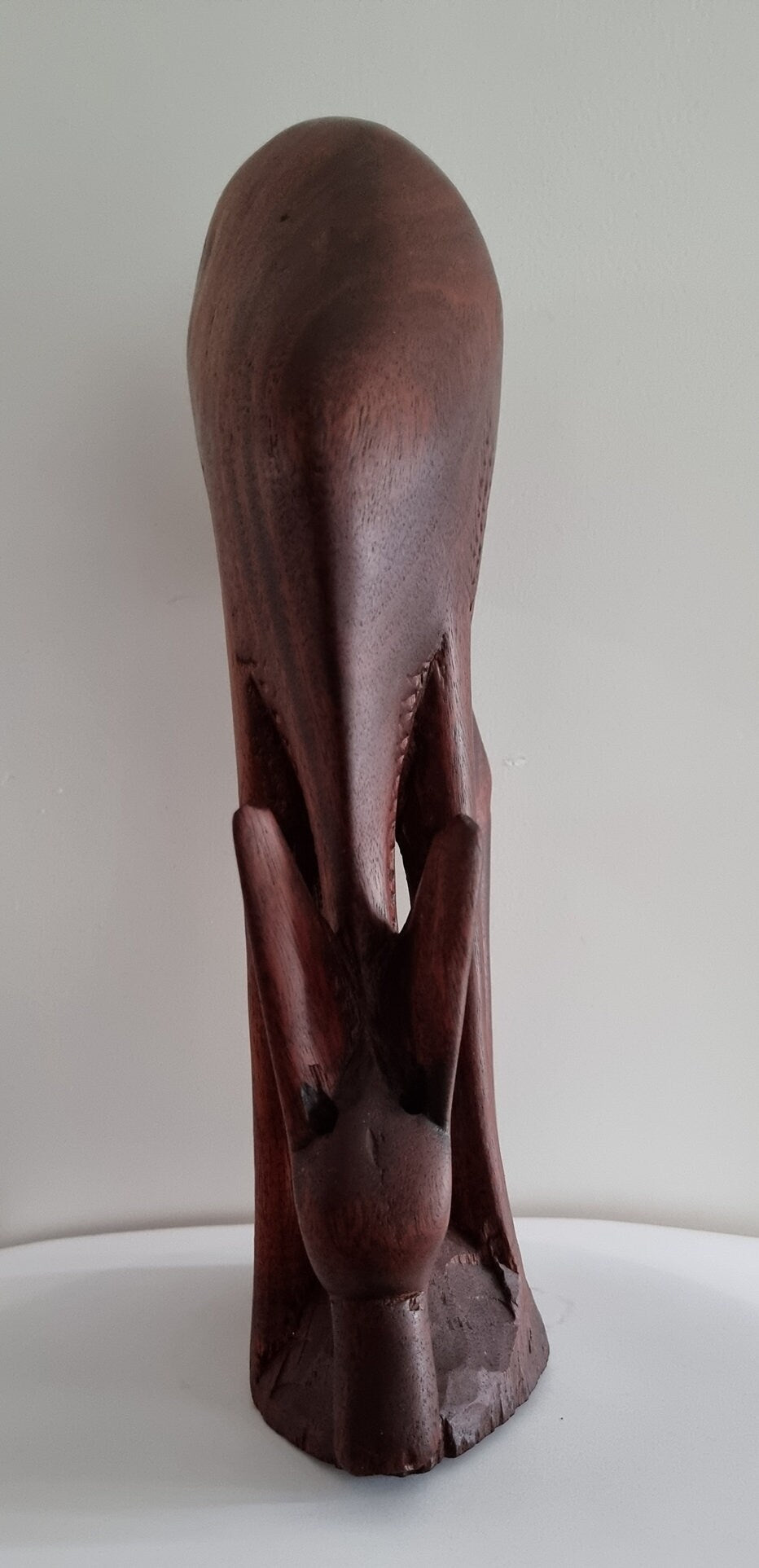Mid- Century Modern Carved Mahogany Wood Deer