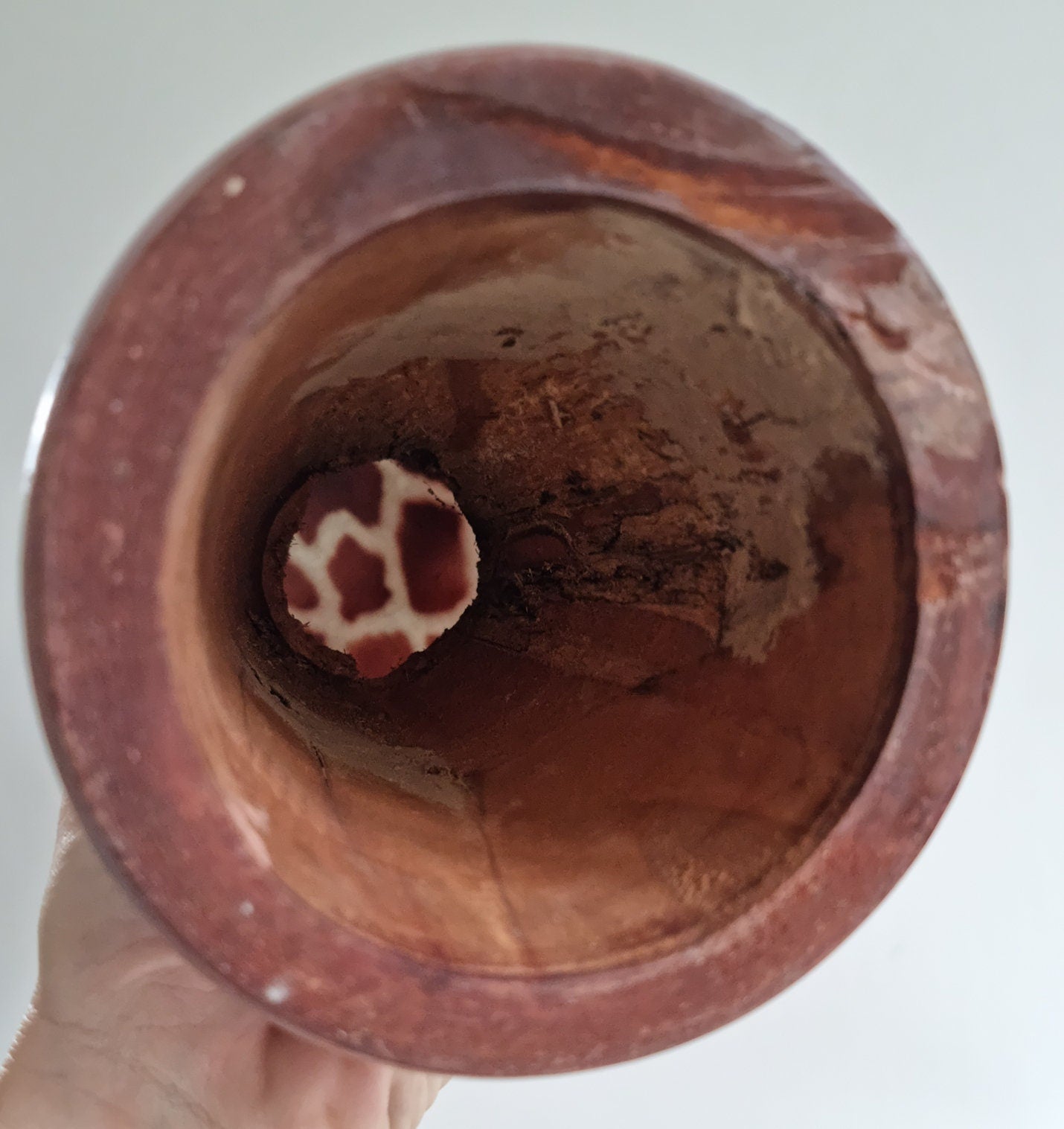 Vintage Djembe Hand Drum In Giraffe Design