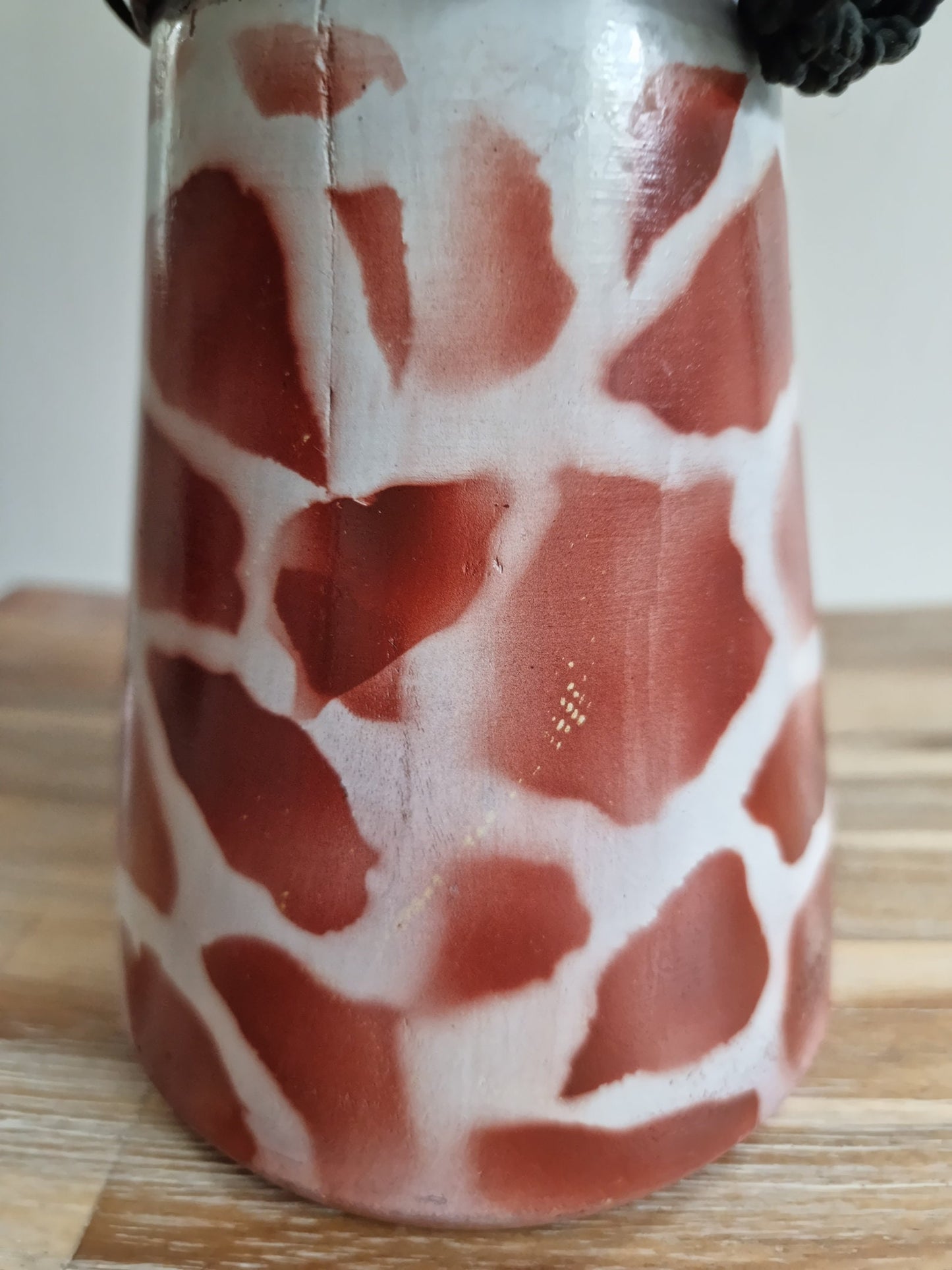 Vintage Djembe Hand Drum In Giraffe Design