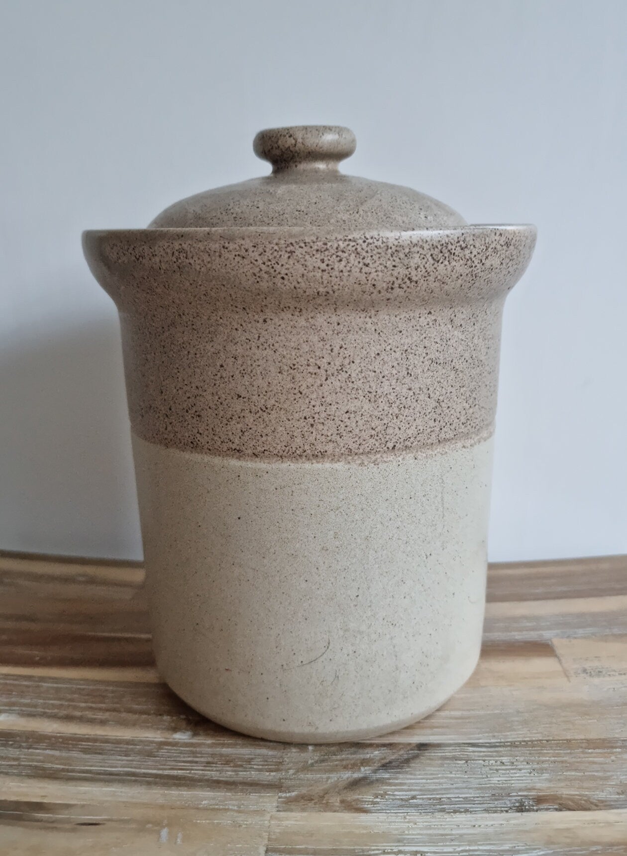 Vintage Brailsford Pottery Flour Stoneware Canister/Storage Jar By John Hermansen