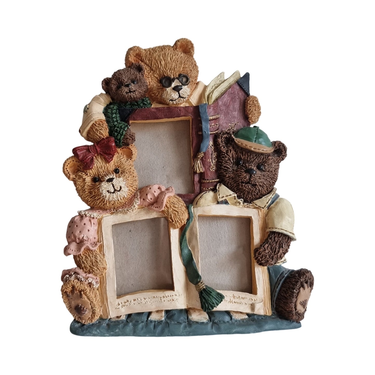 Vintage Figi Graphics Hand Painted Teddy Bear Photo Frame