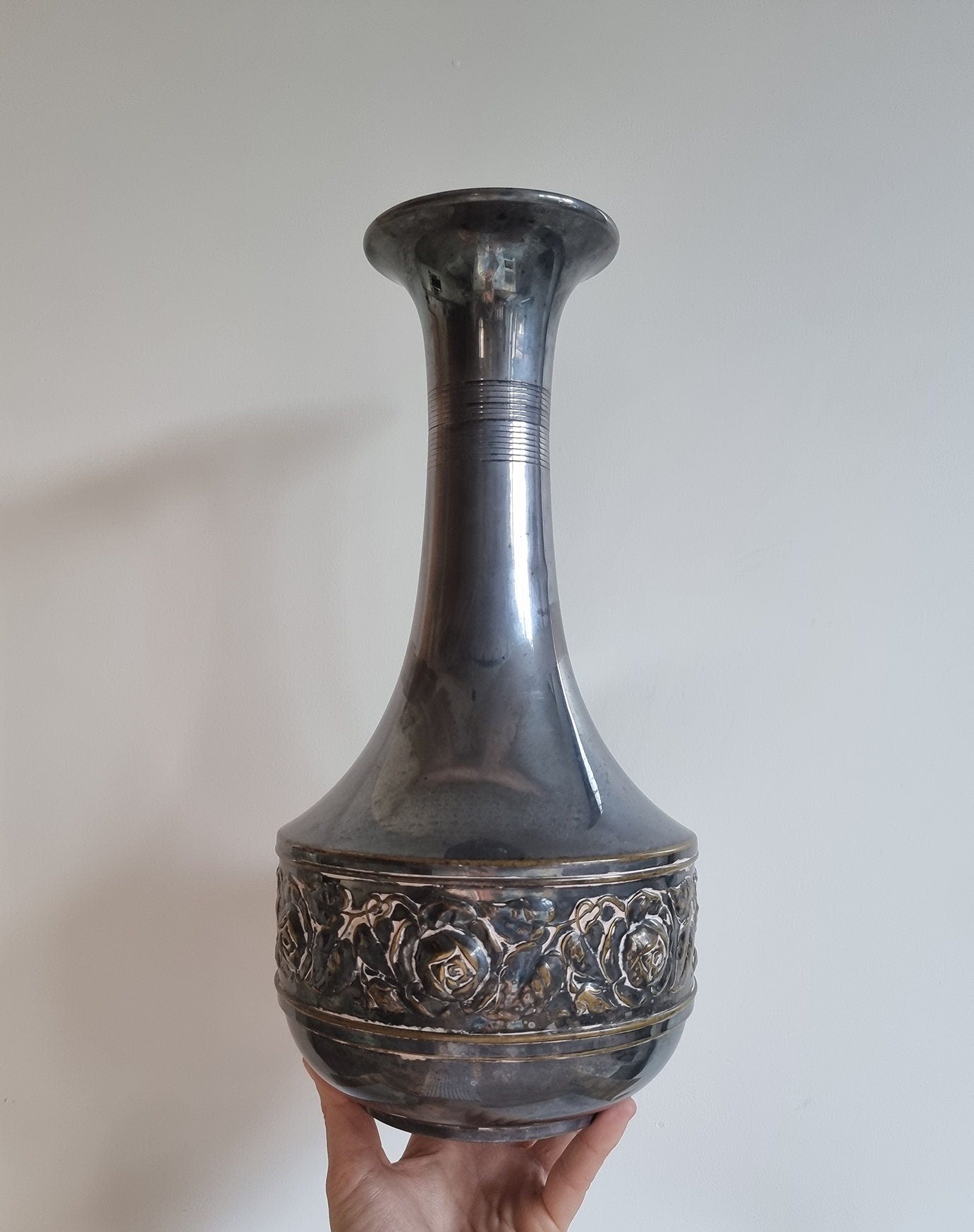 Vintage KDM Royal Holland Pewter Vase