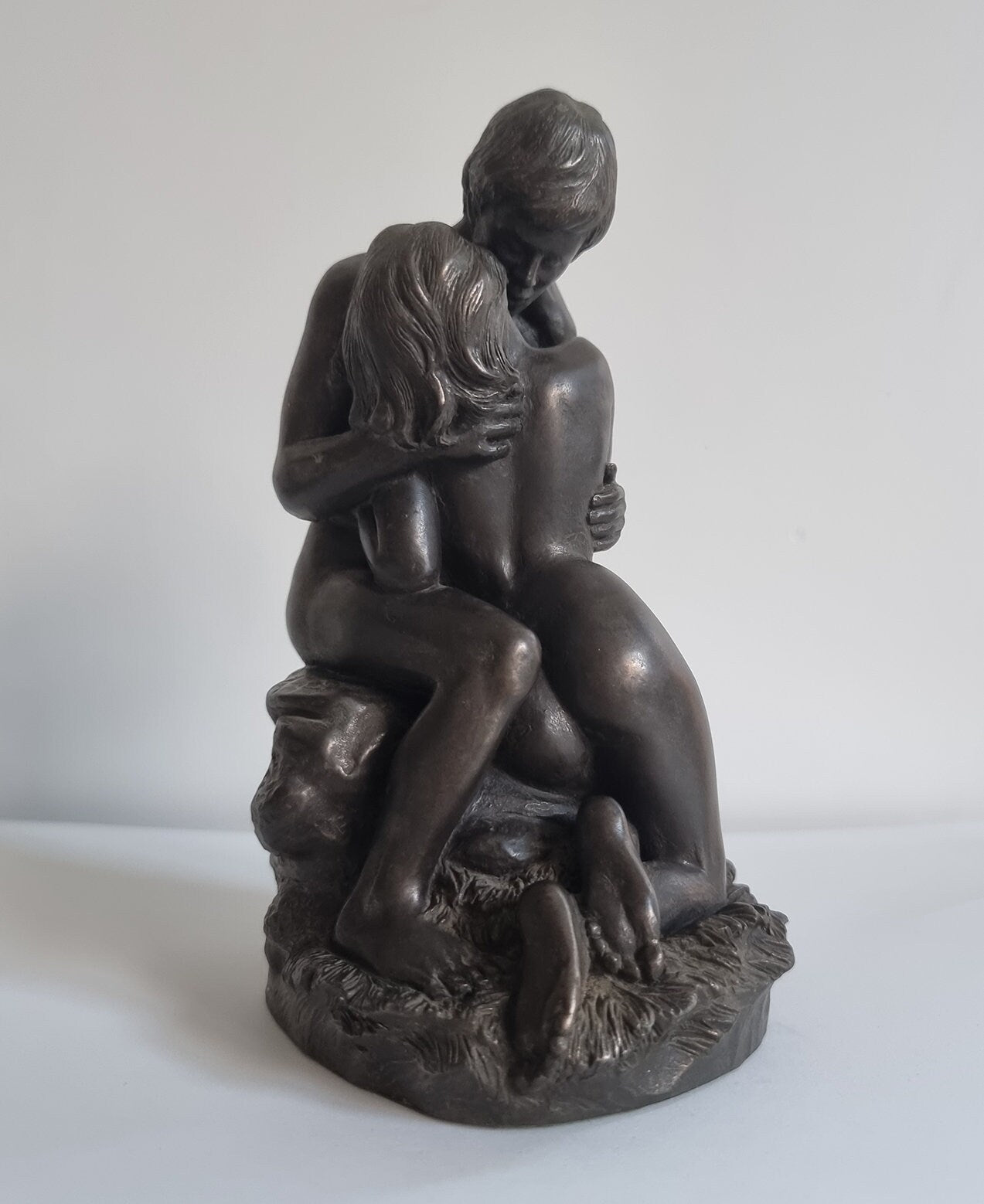 Heredities Adam & Eve Cold Cast Bronze Sculpture Figurine By Roland Chadwick
