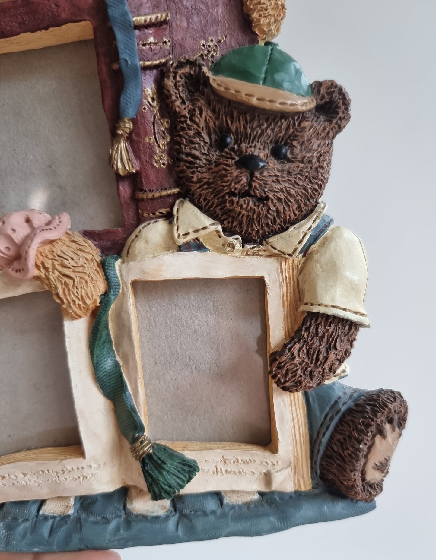 Vintage Figi Graphics Hand Painted Teddy Bear Photo Frame