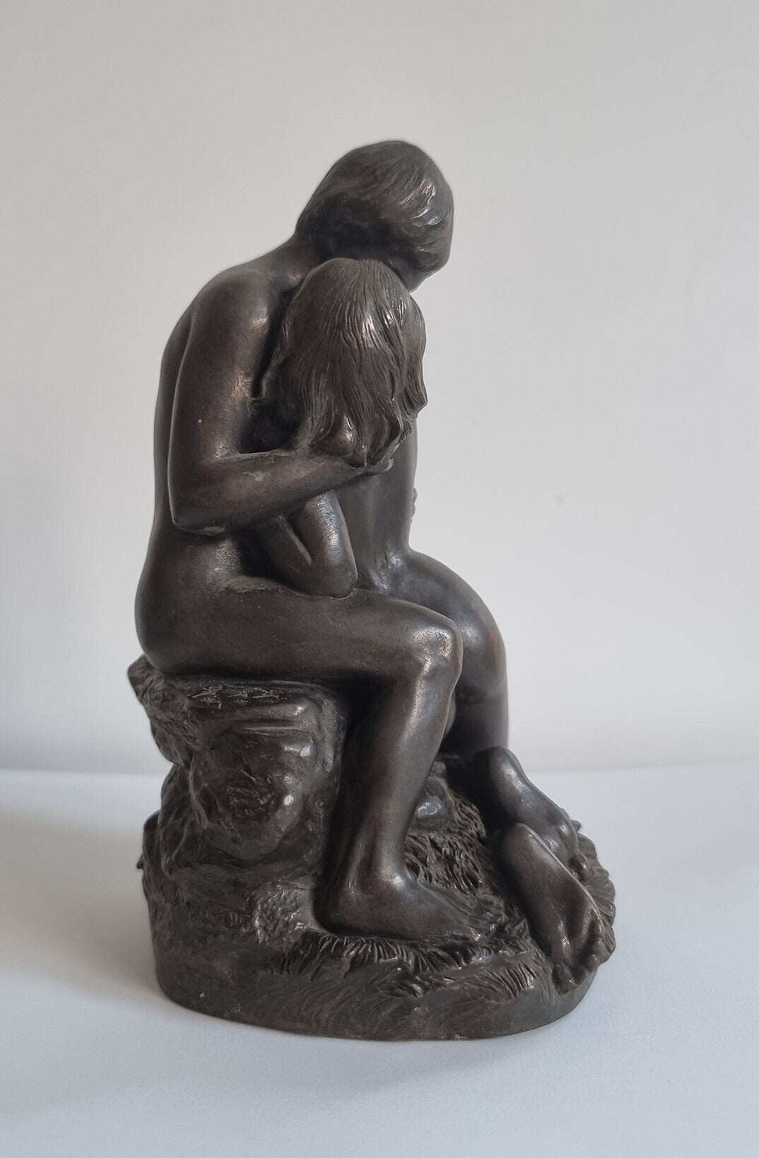 Heredities Adam & Eve Cold Cast Bronze Sculpture Figurine By Roland Chadwick