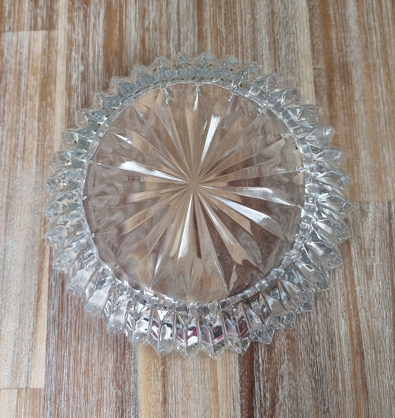 Mid Century Retro Cut Glass Bowl