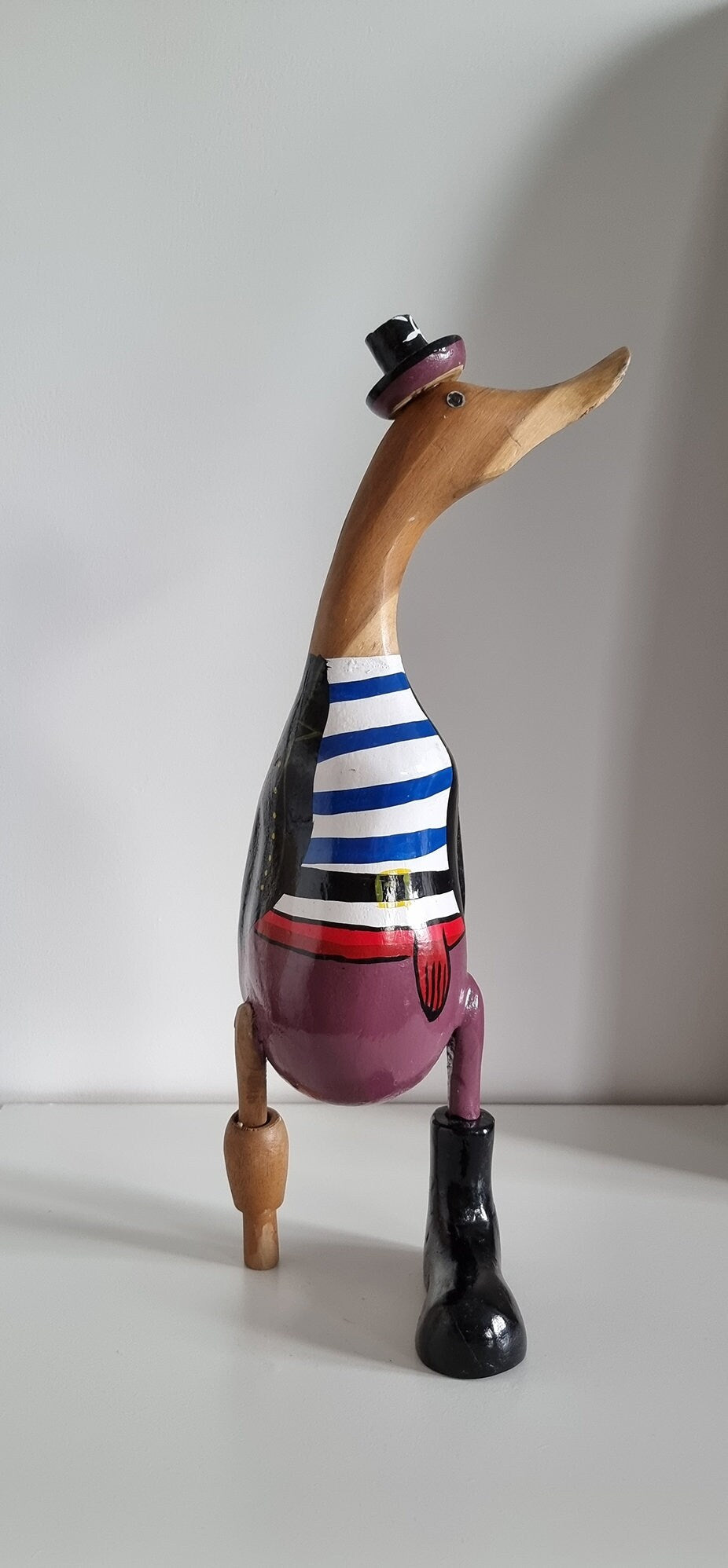 Hand Carved Wooden Pirate Duck
