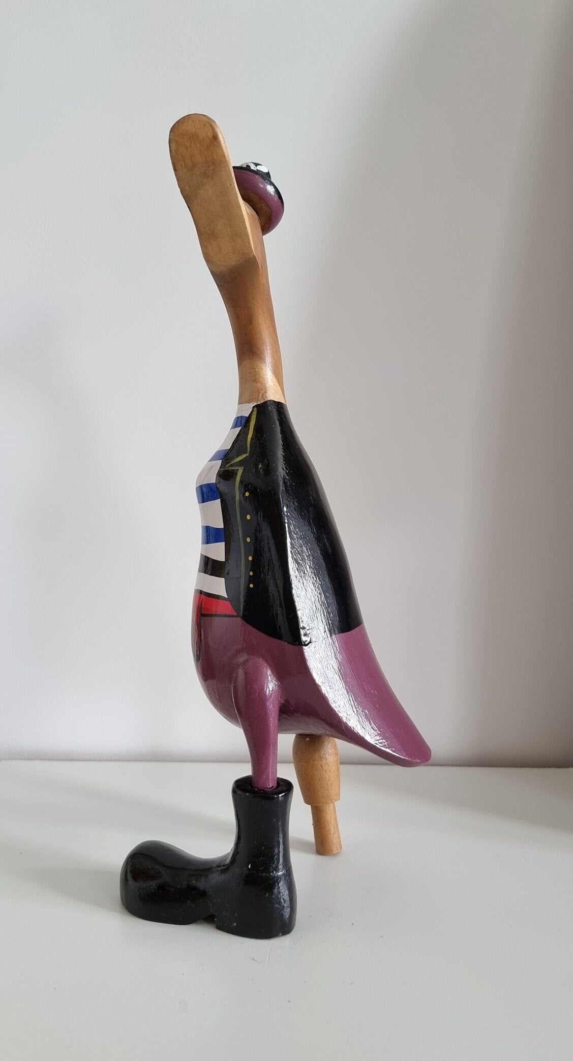 Hand Carved Wooden Pirate Duck