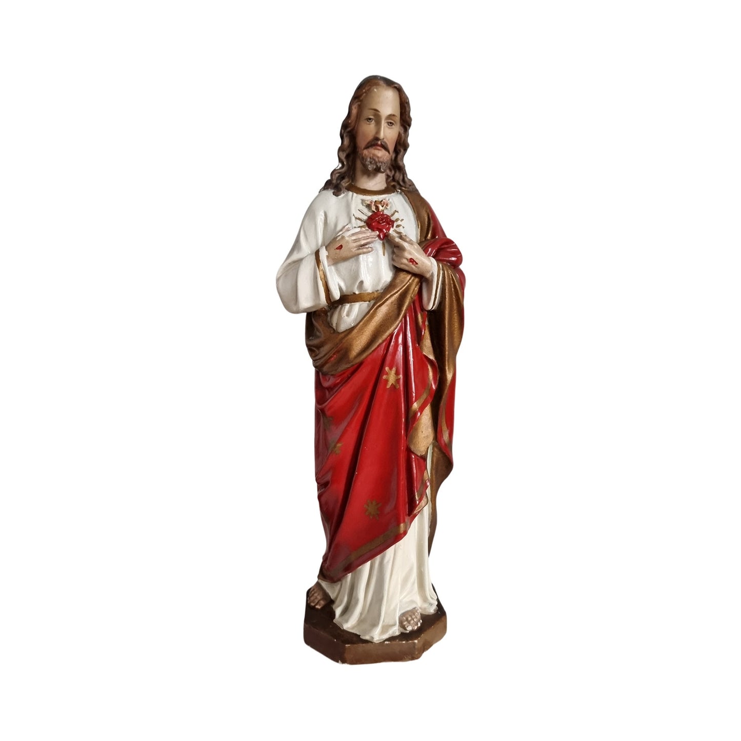 Vintage Sacred Heart Of Jesus Religious Statue