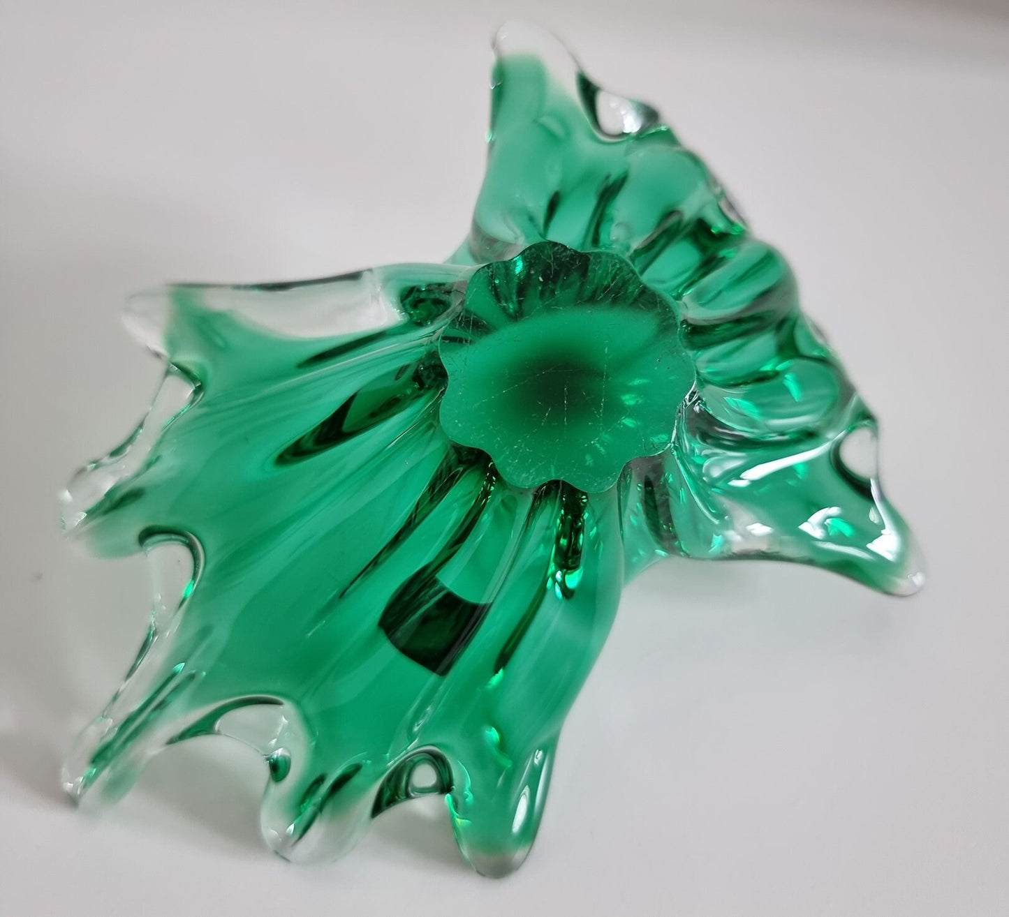 Vintage Czech Bohemia Art Glass Dish