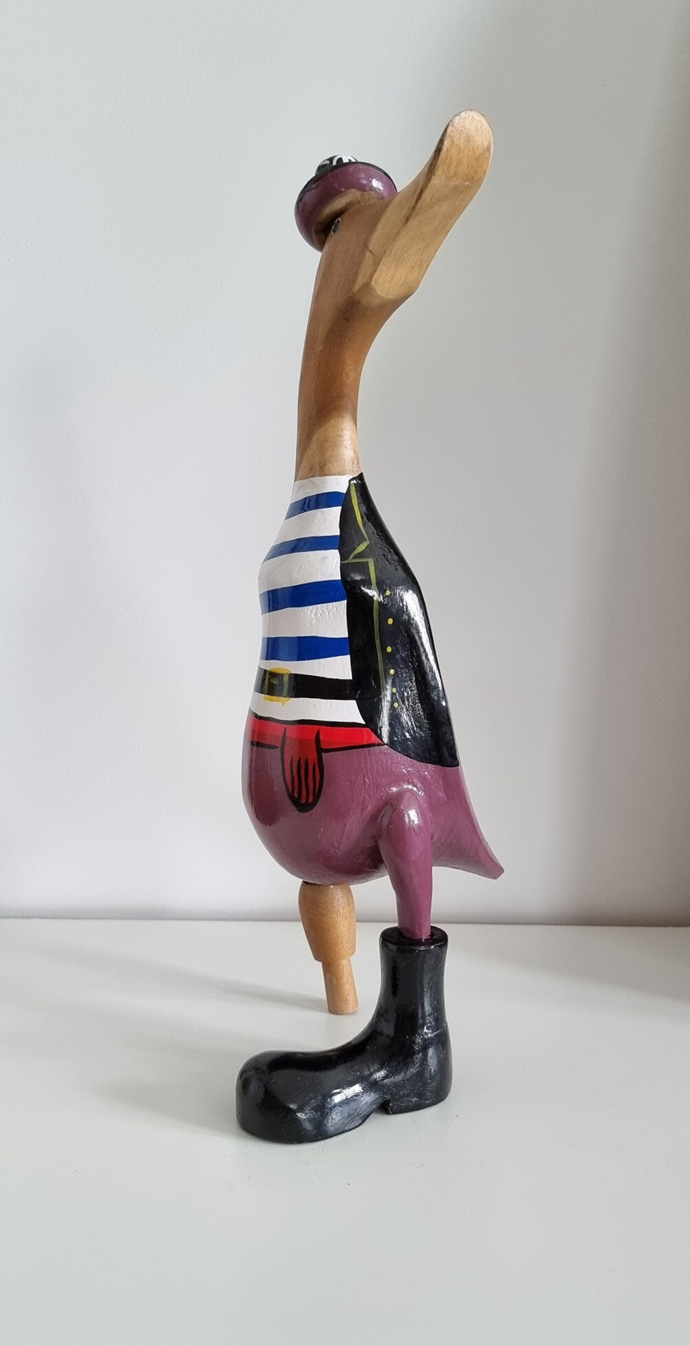 Hand Carved Wooden Pirate Duck