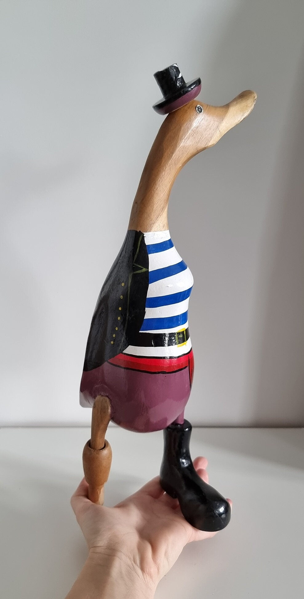 Hand Carved Wooden Pirate Duck