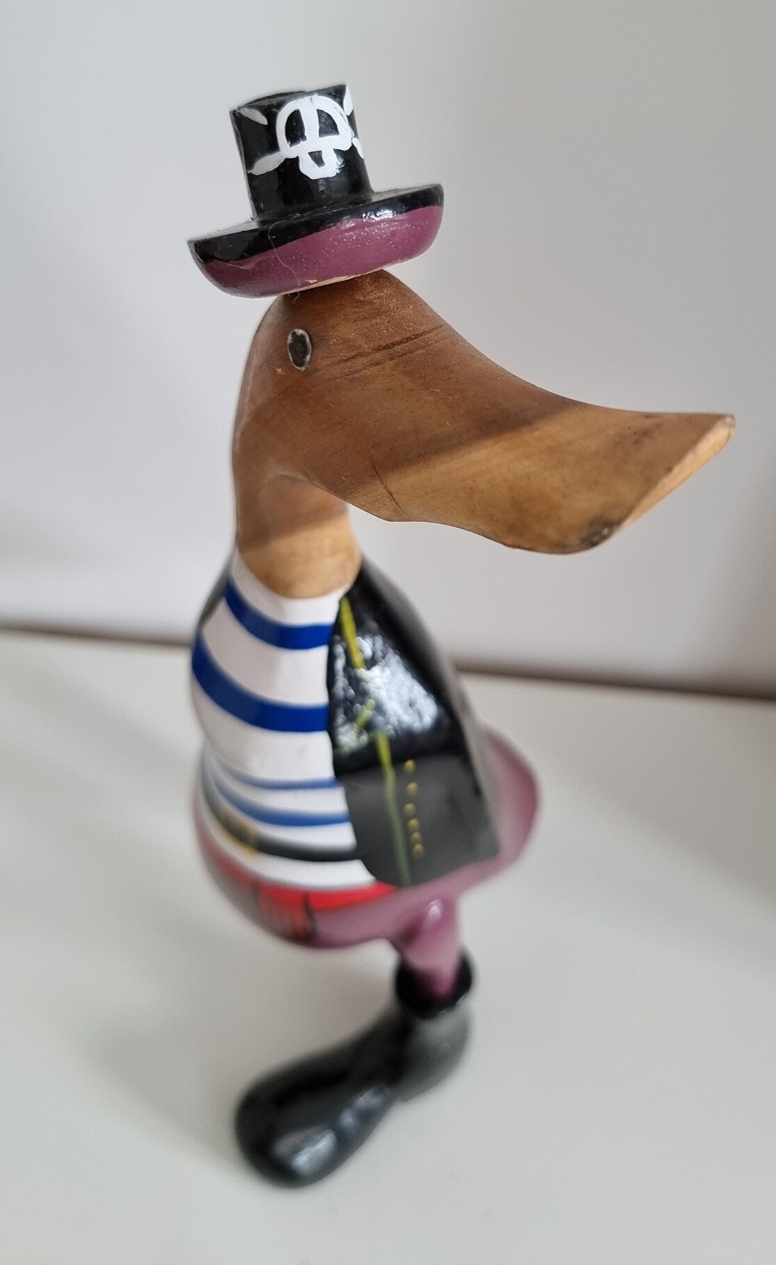 Hand Carved Wooden Pirate Duck