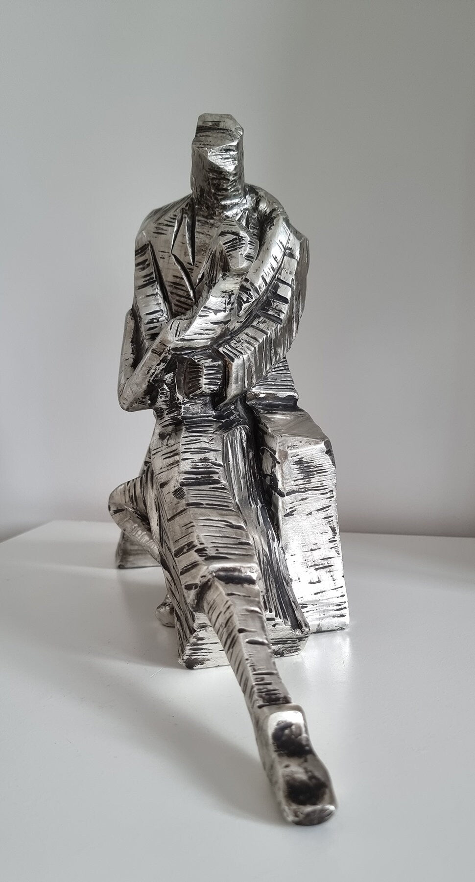 Vintage Metal Effect Tango Dancers Sculpture