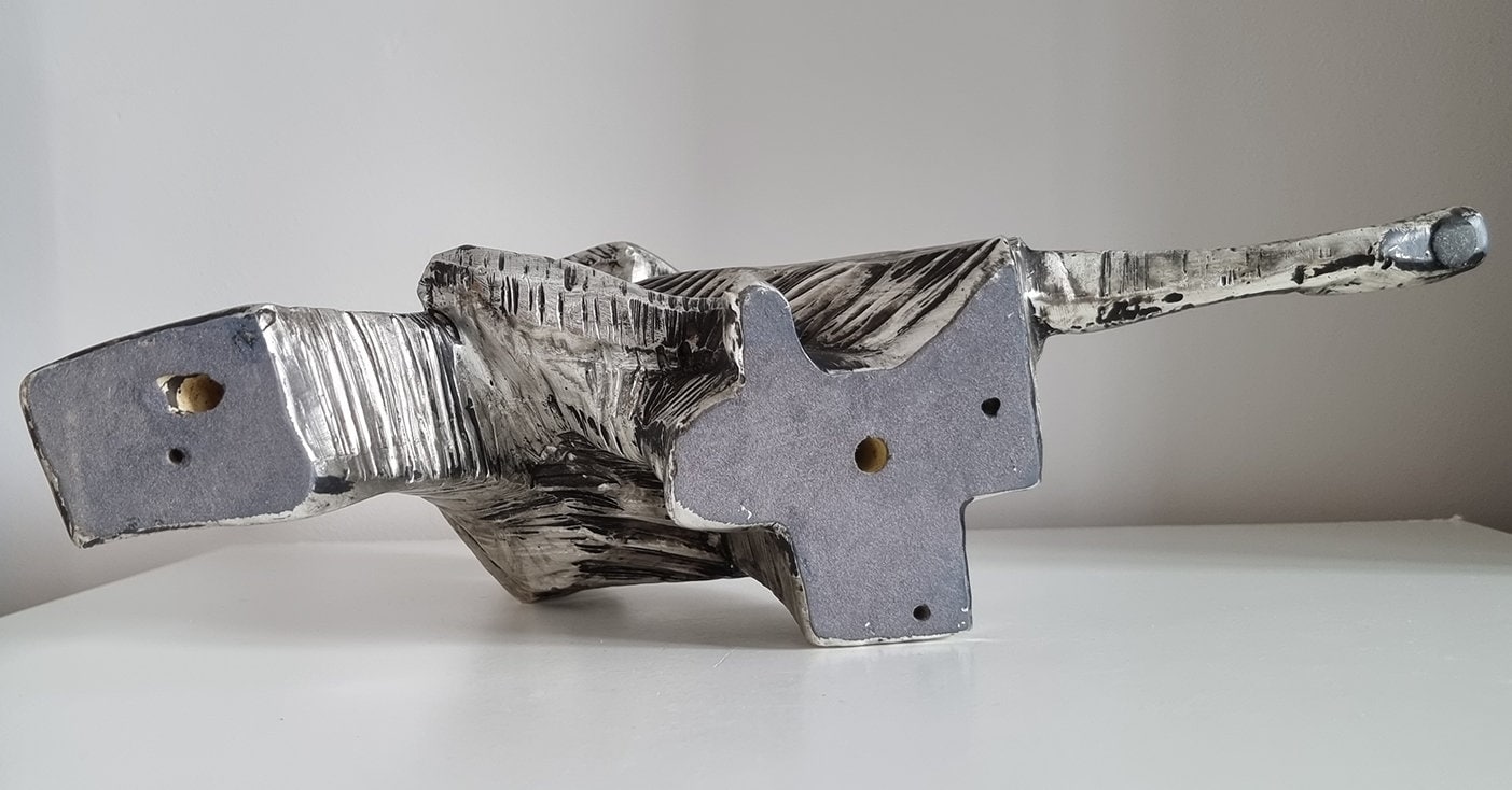 Vintage Metal Effect Tango Dancers Sculpture