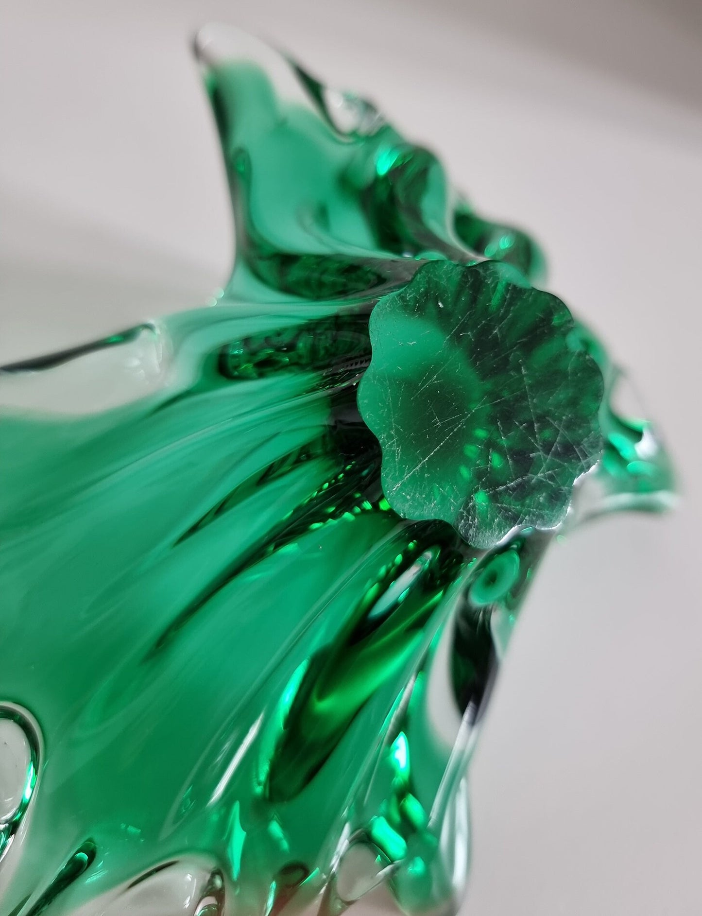 Vintage Czech Bohemia Art Glass Dish