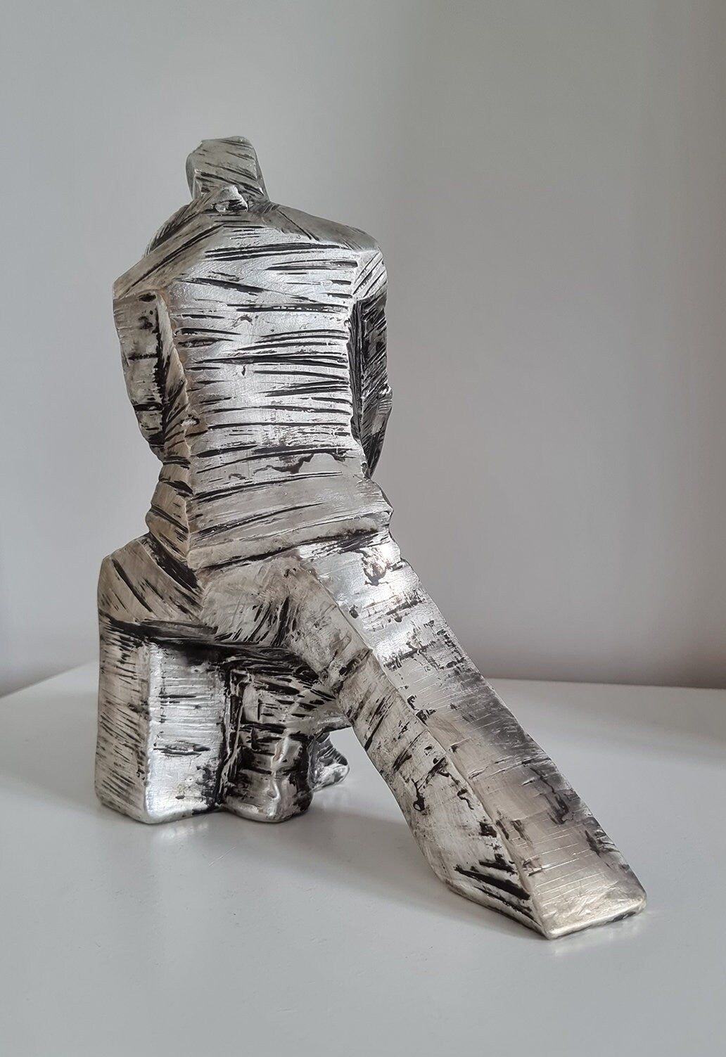 Vintage Metal Effect Tango Dancers Sculpture