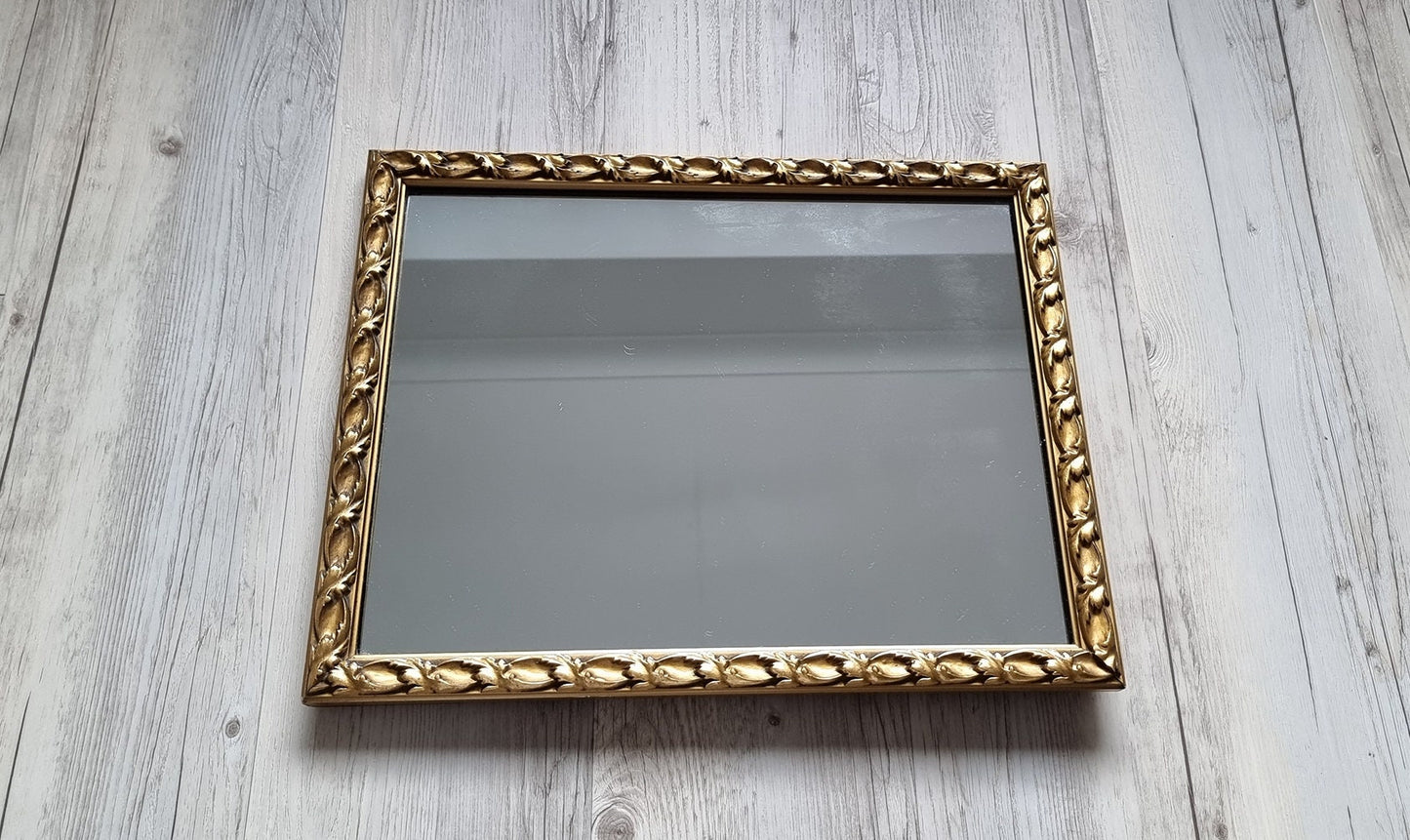 Vintage Ornate Gilt Framed Wall Hanging Mirror