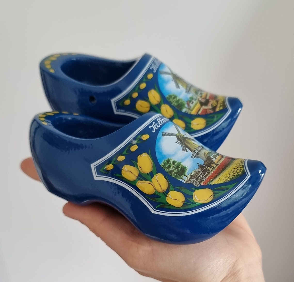 Vintage Dutch/Holland Small Wooden Clogs