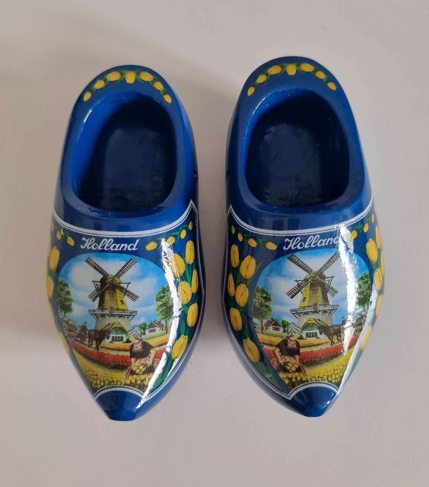 Vintage Dutch/Holland Small Wooden Clogs