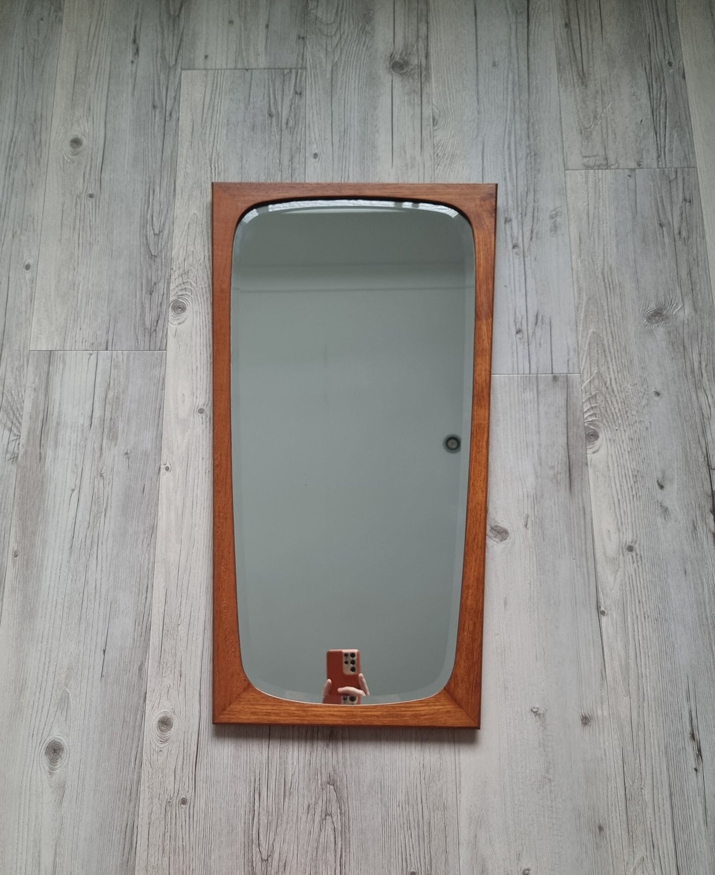 Mid-Century Modern Danish Teak Wall Mirror