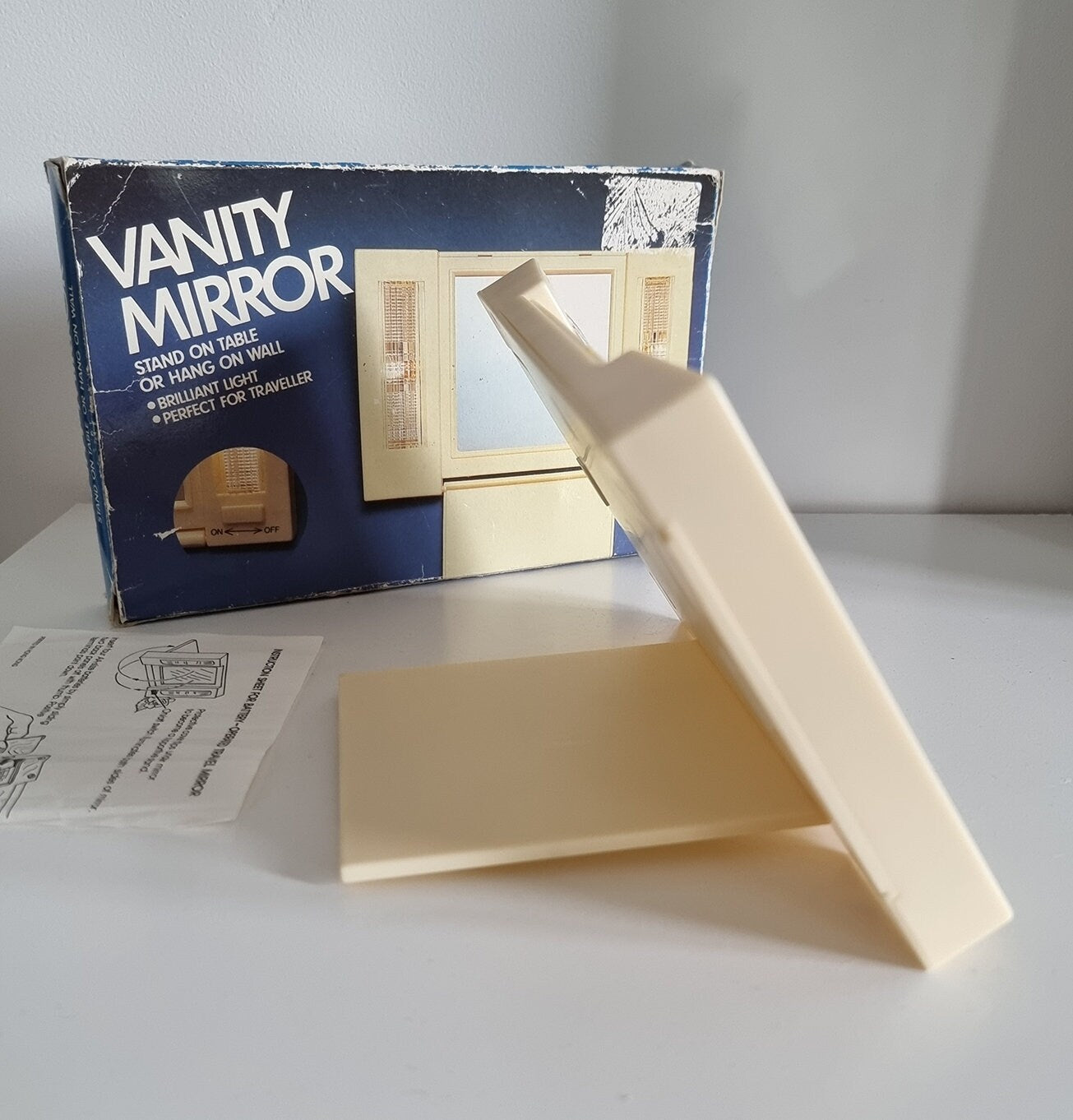 Vintage Battery Operated Light Up Vanity Mirror