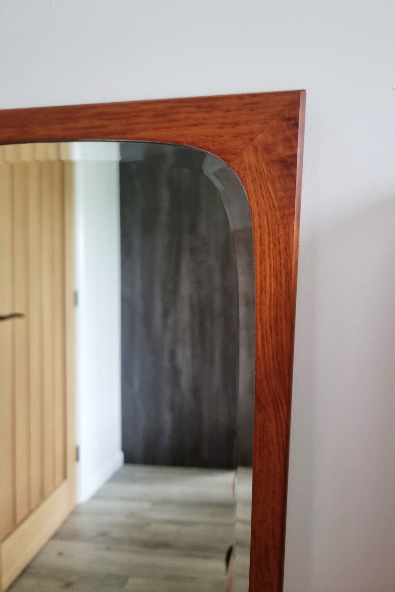 Mid-Century Modern Danish Teak Wall Mirror