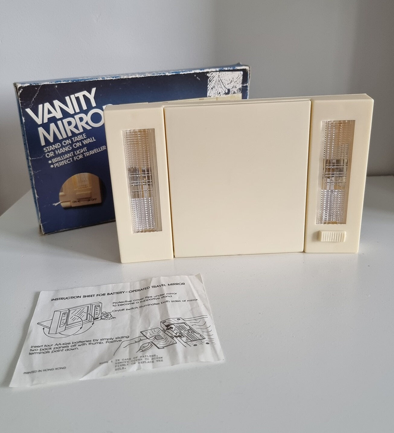 Vintage Battery Operated Light Up Vanity Mirror