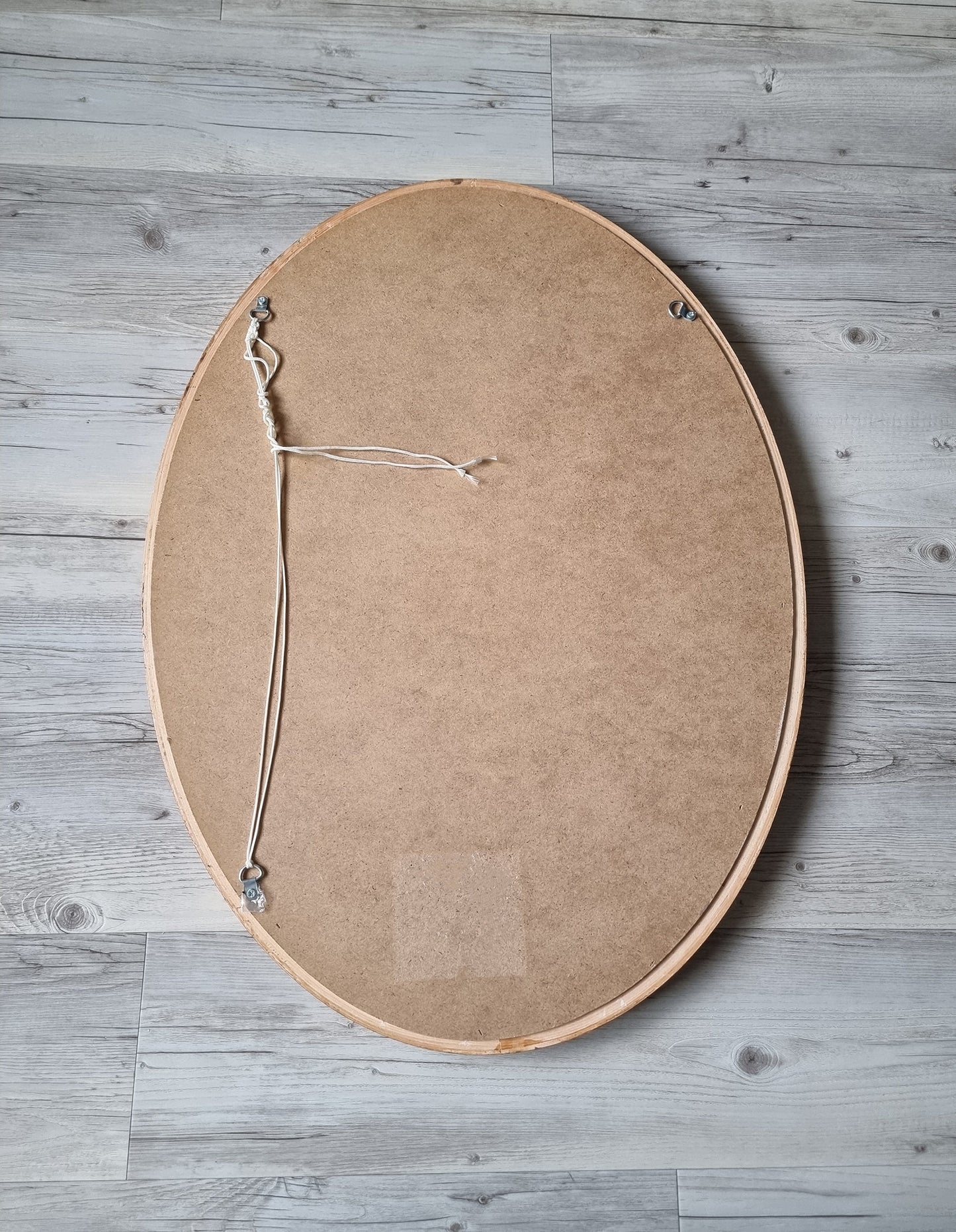 Large Vintage Oval Gilded Wall Hanging Mirror