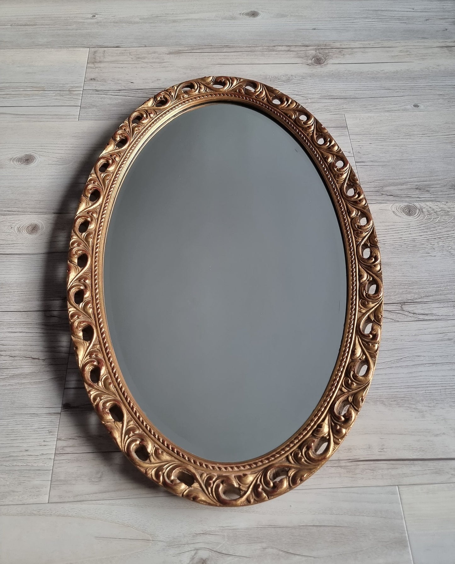 Vintage Ornate Gilt Framed Wall Hanging Mirror