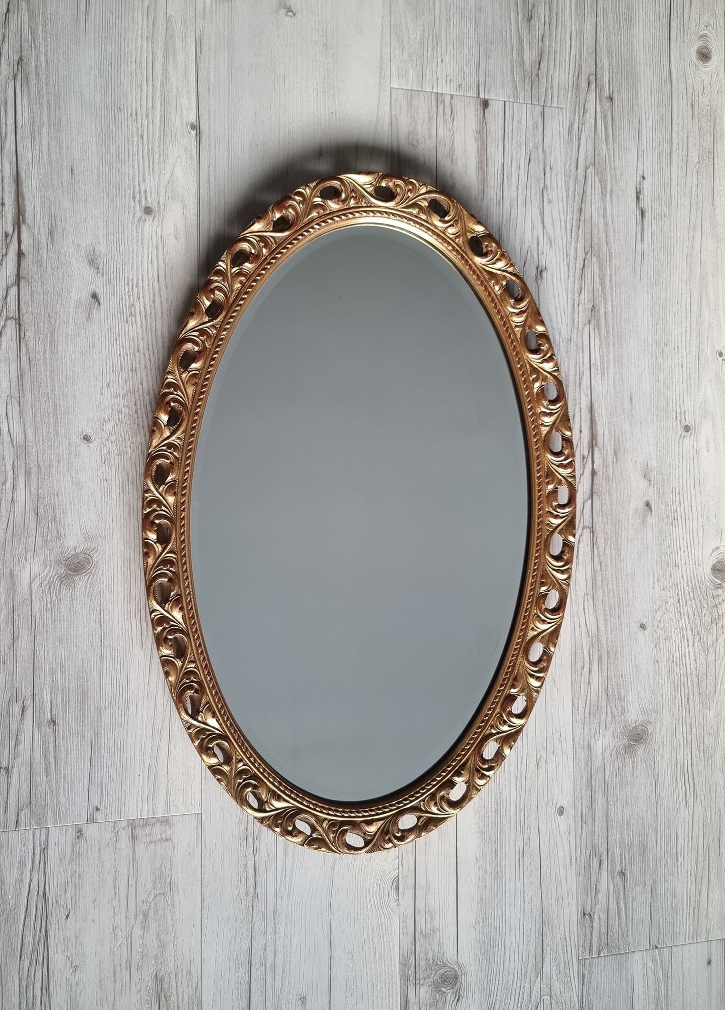 Vintage Ornate Gilt Framed Wall Hanging Mirror
