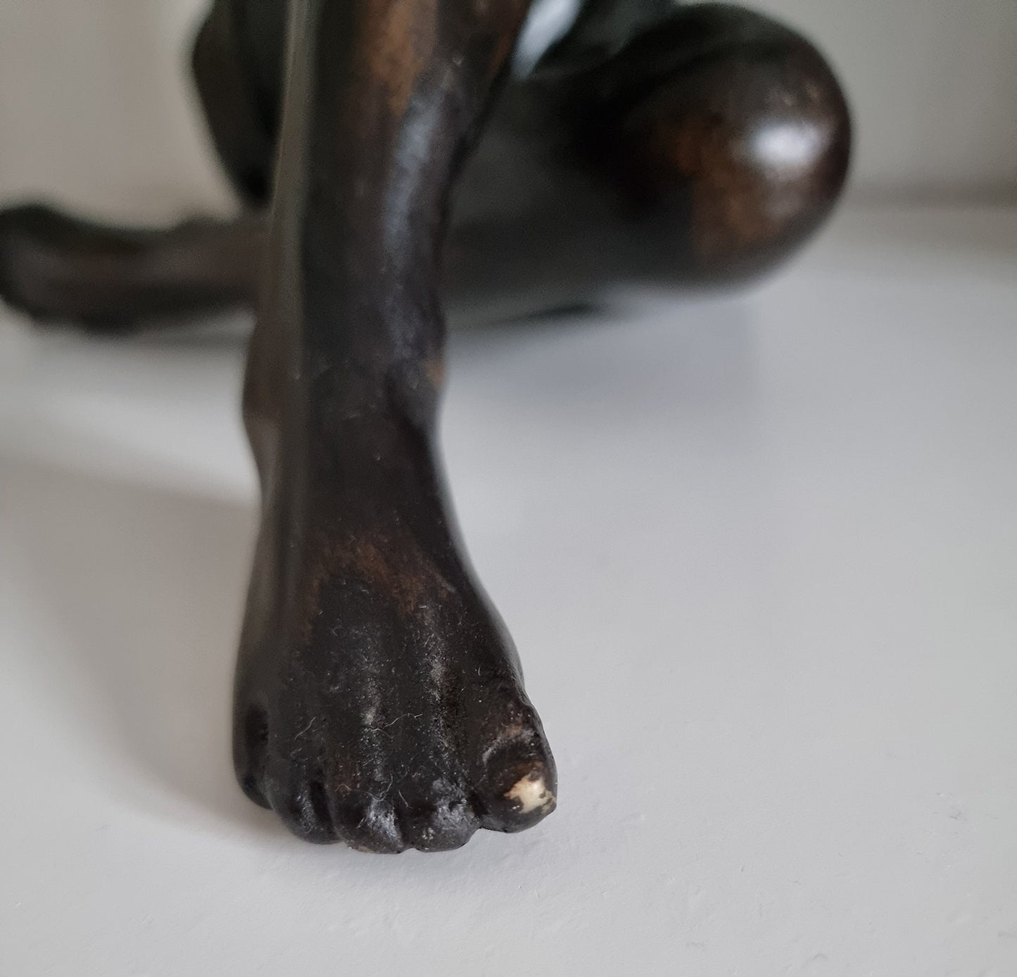 Large Sitting Woman Bronze Effect Sculpture