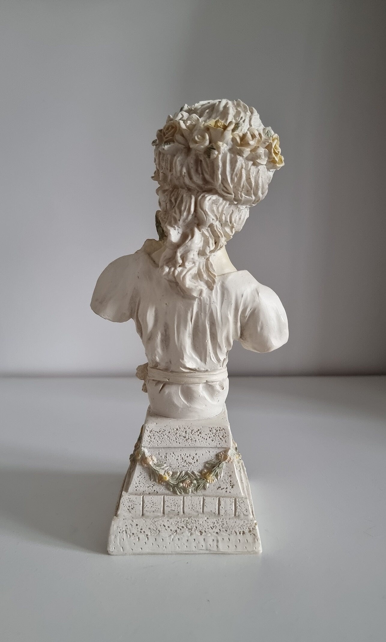 Vintage Young Girl Bust Figurine Statue