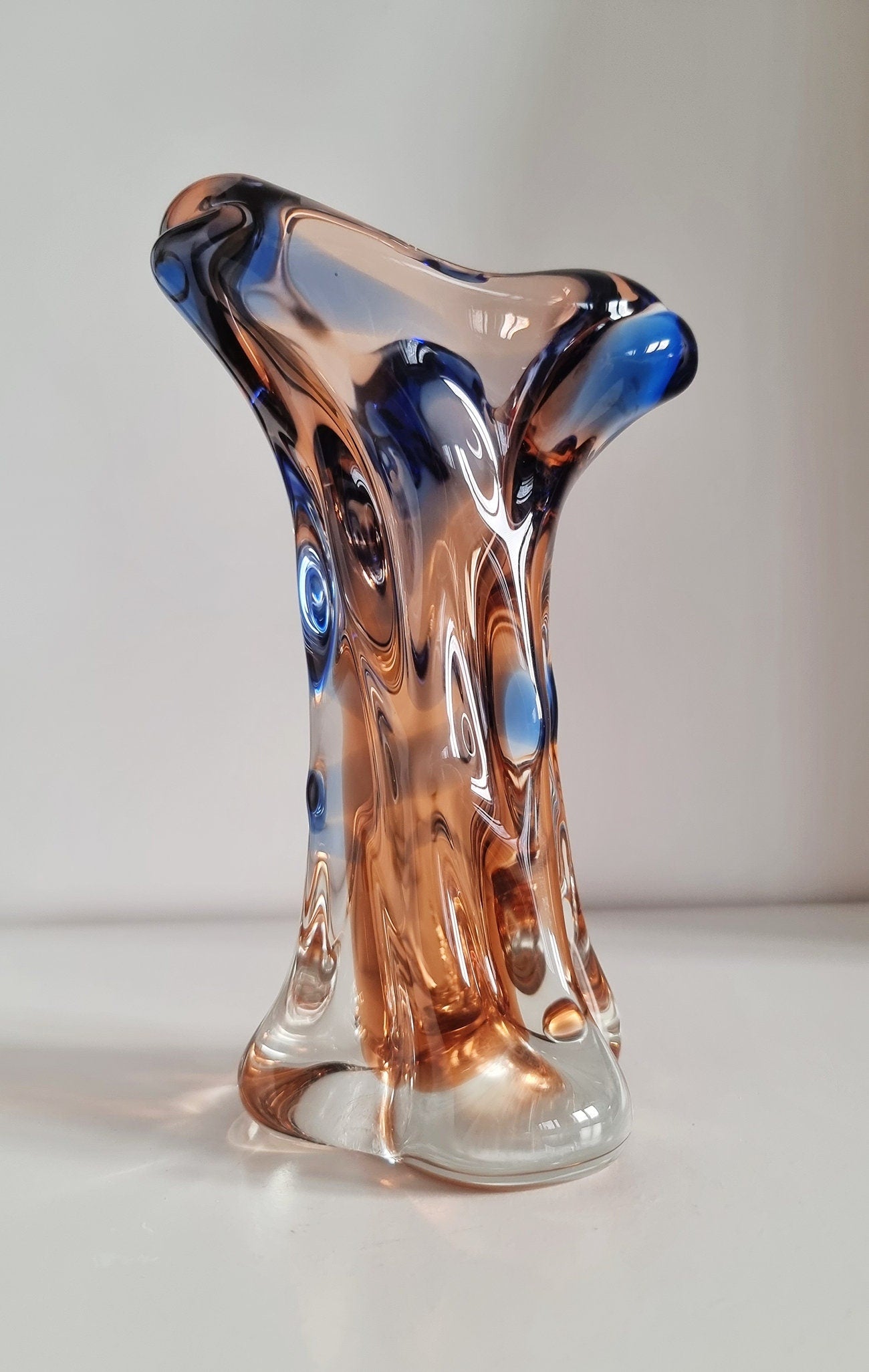 Mid-Century Mstisov 'Niagara' Art Glass Vase Designed By Karel Zemek