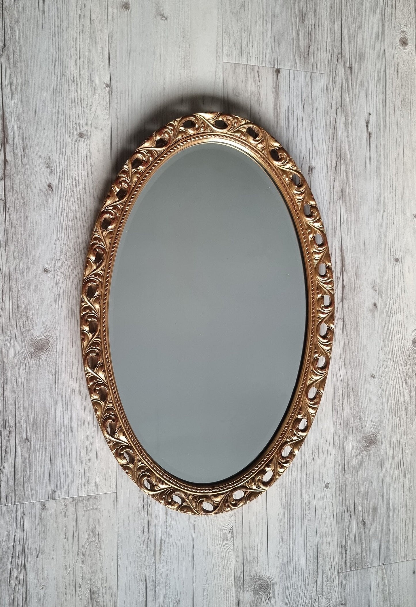 Vintage Ornate Gilt Framed Wall Hanging Mirror
