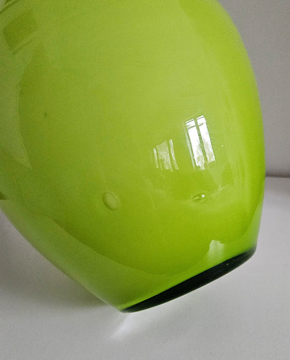 Retro Lime Green Glass Vase